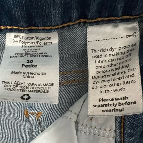 Time and True Petite High Waisted Skinny Jeans Women Size 20P Blue - Picture 2 of 4